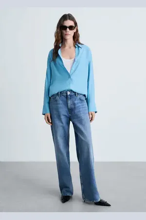 MANGO Camisa fluida lyocell E
