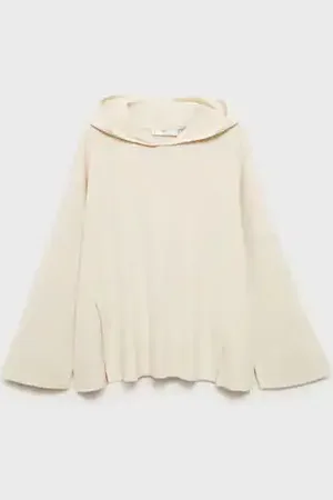 MANGO Sudadera capucha punto canalé