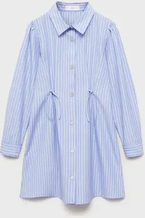 MANGO KIDS Vestido camisero rayas