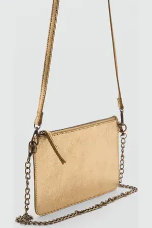 MANGO TEEN Bolso piel metalizado Unitalla