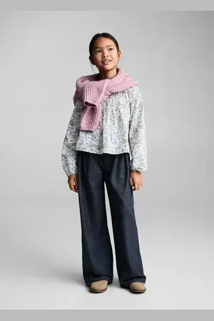 MANGO KIDS Blusa estampada fruncido 4 años