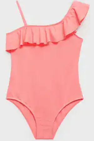 MANGO KIDS Bañador asimétrico volante 2 años