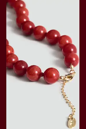 MANGO Collar piedras bolas Unitalla