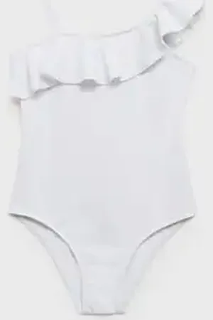 MANGO KIDS Bañador asimétrico volante 4 años