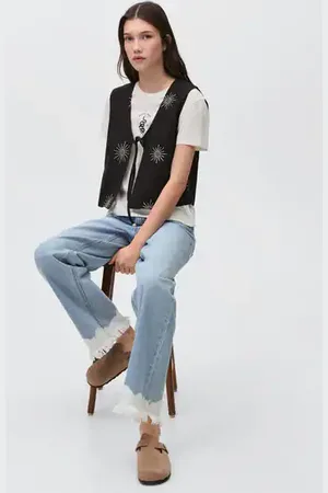 MANGO TEEN Camiseta algodón estampado dibujo