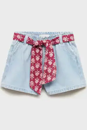 MANGO KIDS Shorts algodón tiro alto