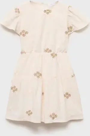 MANGO KIDS Vestido corto detalle bordado 2 años