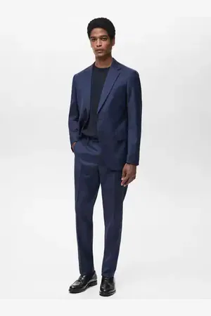 MANGO AN Americana traje Turín % lana virgen 8