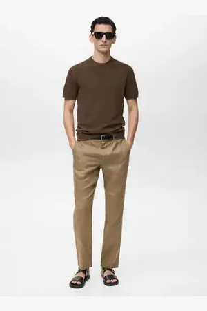 MANGO AN Camiseta punto fino algodón