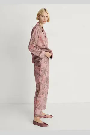 MANGO Pantalón pijama estampado tropical