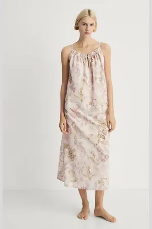 MANGO Camisón algodón estampado floral