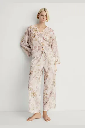MANGO Pantalón pijama detalle floral CH