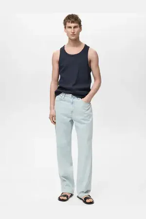 MANGO AN Camiseta slim fit algodón tirantes