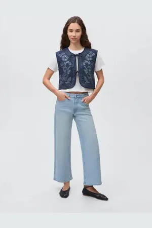 MANGO TEEN Chaleco algodón bordado