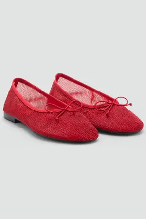 MANGO Bailarina mesh lazo 8