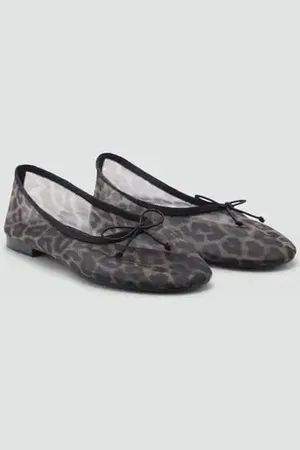MANGO Bailarina semitransparente leopardo