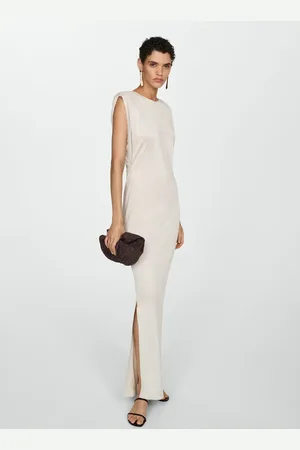 MANGO Vestido punto hombreras