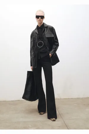MANGO Pantalón traje flare aberturas