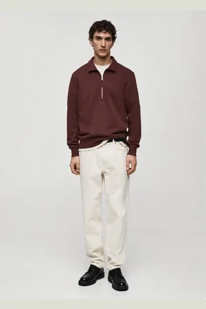 MANGO AN Sudadera polo algodón regular fit