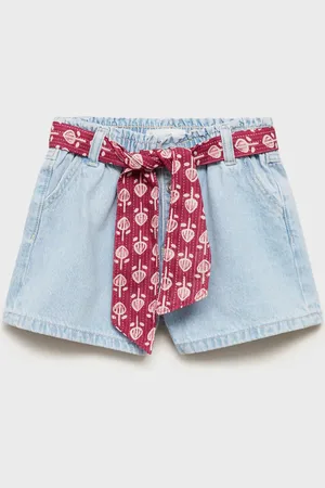 MANGO KIDS Shorts algodón tiro alto