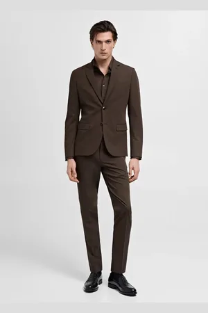 MANGO AN Camisa traje super slim fit algodón stretch