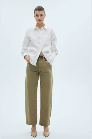 MANGO Camisa lino bolsillo