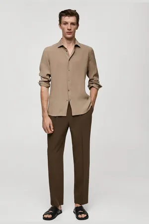 MANGO AN Camisa regular fit tencel