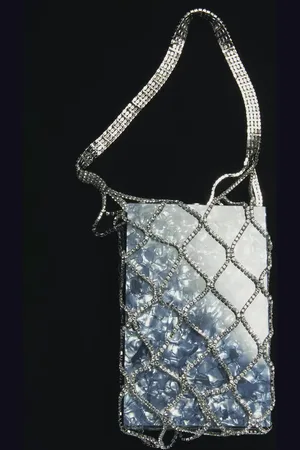 MANGO Bolso mano malla cristales Unitalla