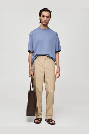 MANGO AN Pantalón regular fit % algodón