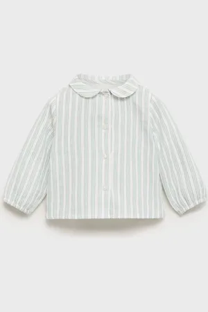 MANGO BABY Camisa algodón rayas 2 meses