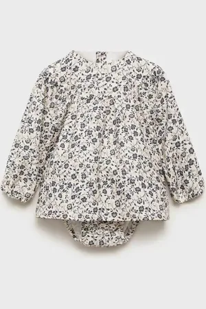 MANGO BABY Vestido y ranita estampado 6 meses