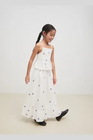 MANGO KIDS Falda detalles bordados 4 años