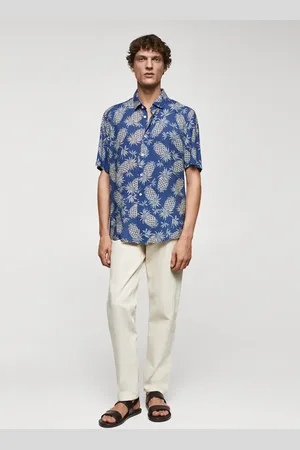 MANGO AN Camisa regular fit estampado piñas CH