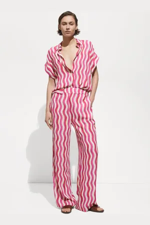 MANGO Camisa manga corta estampada