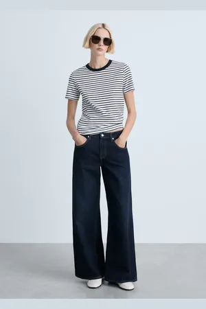MANGO Camiseta algodón manga corta rayas 4E