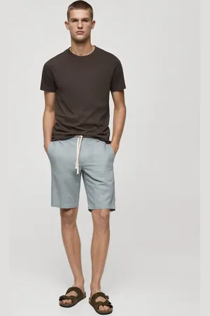 MANGO AN Bermudas % lino cordón 2