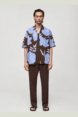 MANGO AN Camisa regular fit algodón estampada
