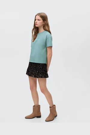 MANGO TEEN Falda fruncida volante