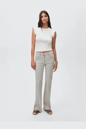 MANGO TEEN Jeans low waist costuras
