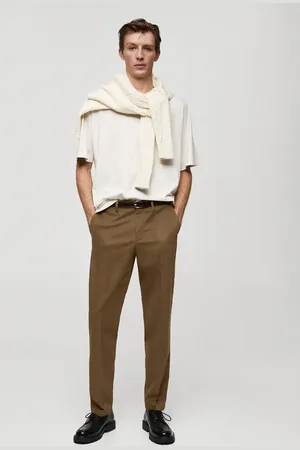MANGO AN Pantalón regular fit algodón