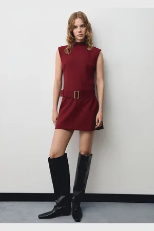 MANGO Vestido corto cinturón E