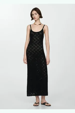 MANGO Vestido largo crochet CH