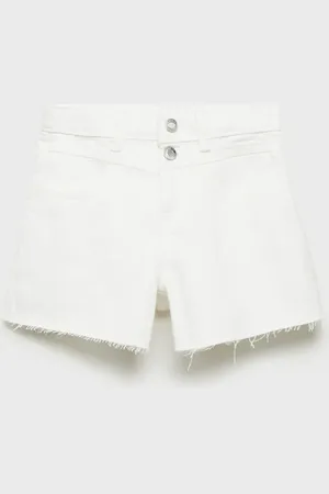 MANGO KIDS Shorts vaqueros bajo deshilachado