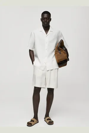 MANGO AN Camisa regular fit % lino