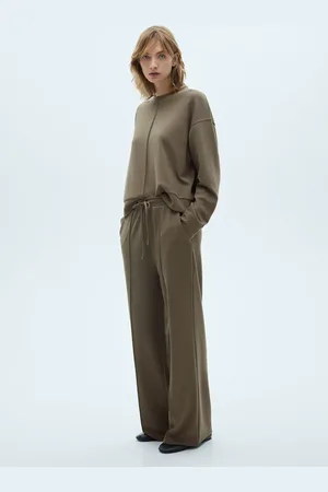 MANGO Pantalón jogger wideleg