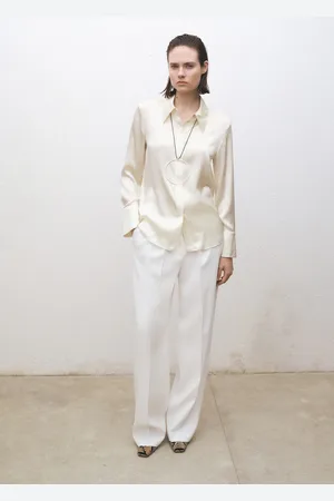 MANGO Camisa seda satinada E