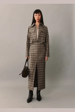 MANGO Sobrecamisa cuadros bolsillos