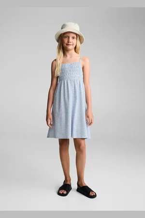 MANGO KIDS Vestido fruncido rayas 6 años