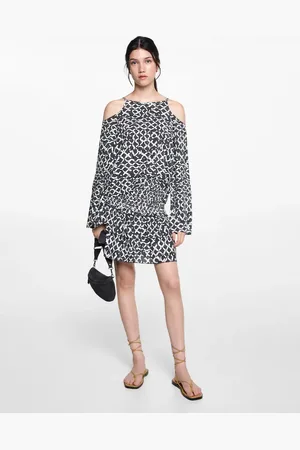 MANGO TEEN Falda fruncida volantes