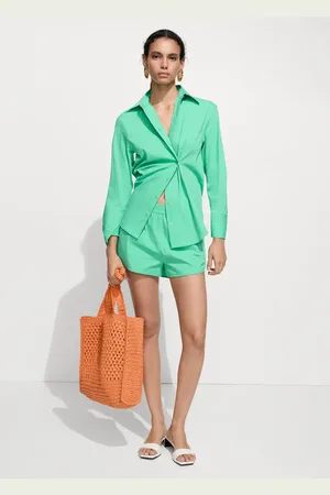 MANGO Shorts algodón cintura elástica E